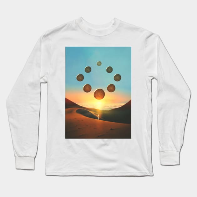 Quantum Planets Long Sleeve T-Shirt by lacabezaenlasnubes